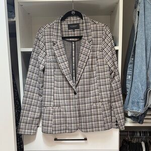 Express Black and White Checkered Blazer